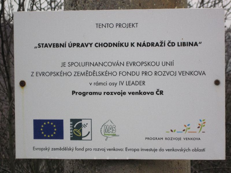 Galerie: Stavební úpravy chodníku Libina